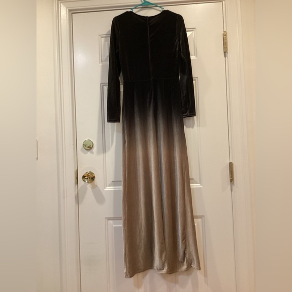 Black and Brown Ombre Maxi Dress - Picture 3 of 6